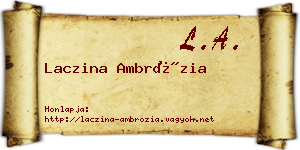 Laczina Ambrózia névjegykártya